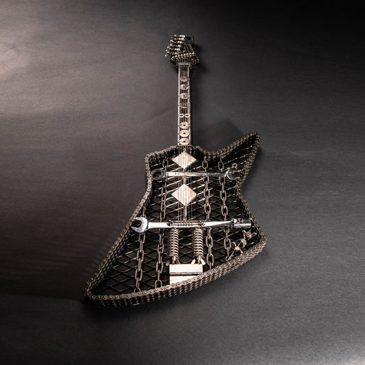 "The Adventurer" Metal Electric Style Guitar Sculpture Heavy Metal